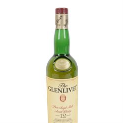 The Glenlivet 12 year old, single malt scotch whisky and The Glenlivet 12 year old aged in oak cast single malt scotch whisky