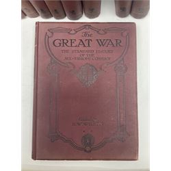 Wilson H.W. (Ed.): The Great War. The Standard History of the All-Europe Conflict. 1914-1919 Amalgamated Press. Uniformly bound in maroon/black cloth; and The War Illustrated. Seven bound volumes (Ex.8) 1914-1919. (20)