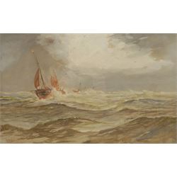 William Henry Pearson (British 19th/20th century): 'Off the Goodwins' Kent, watercolour signed and titled 30cm x 48cm