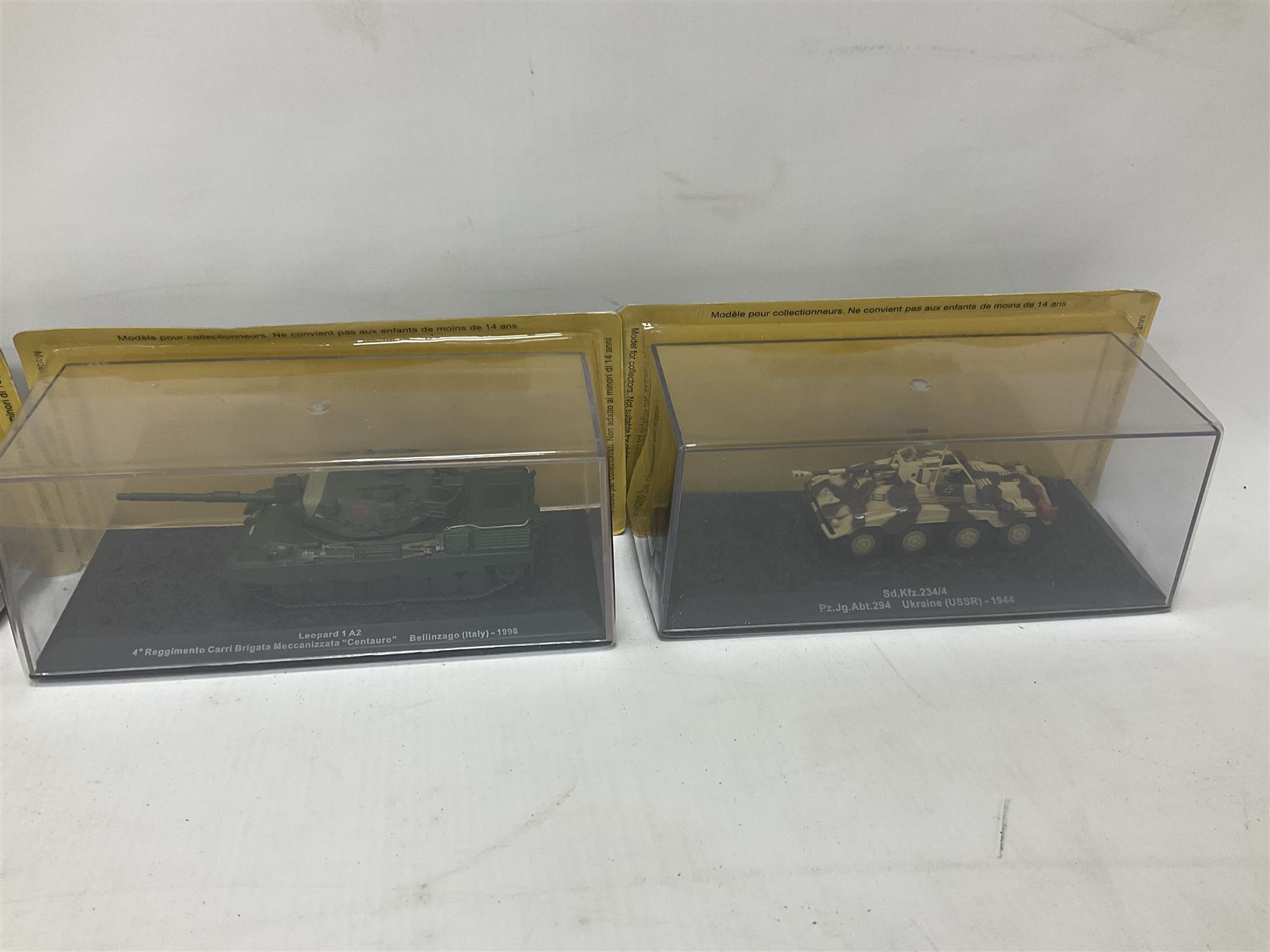DeAgostini The Combat Tanks Collection -  forty-six periodical issued die-cast models of tanks; in plastic display cases in unopened blister packs (46)