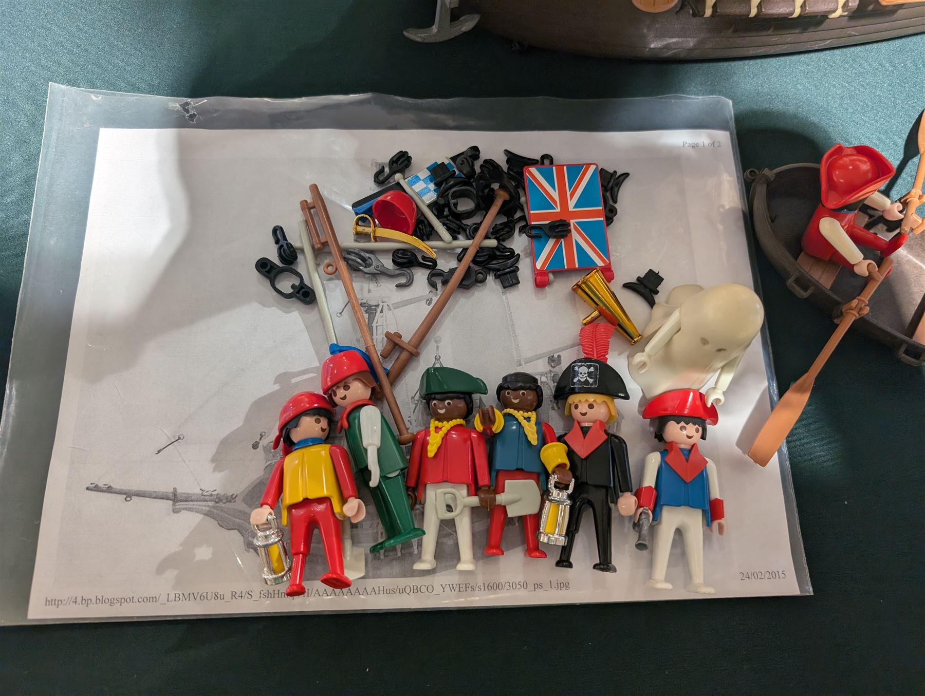 1970s Playmobil pirate ship and figures