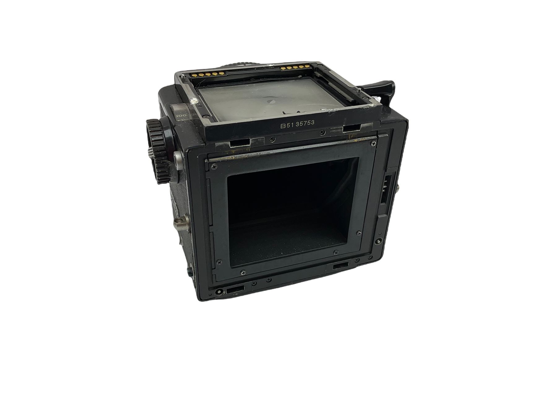 Zenza Bronica ETRS medium format camera body, AE Finder-E Model II, Zenza Bronica Zenzanon MC '1:4 f-40mm' lens, Zenza Bronica Zenzanon MC '1:4.5 f-200mm' lens,  Zenza Bronica Zenzanon MC '1:2.8 f-75mm' lens, and two film backs