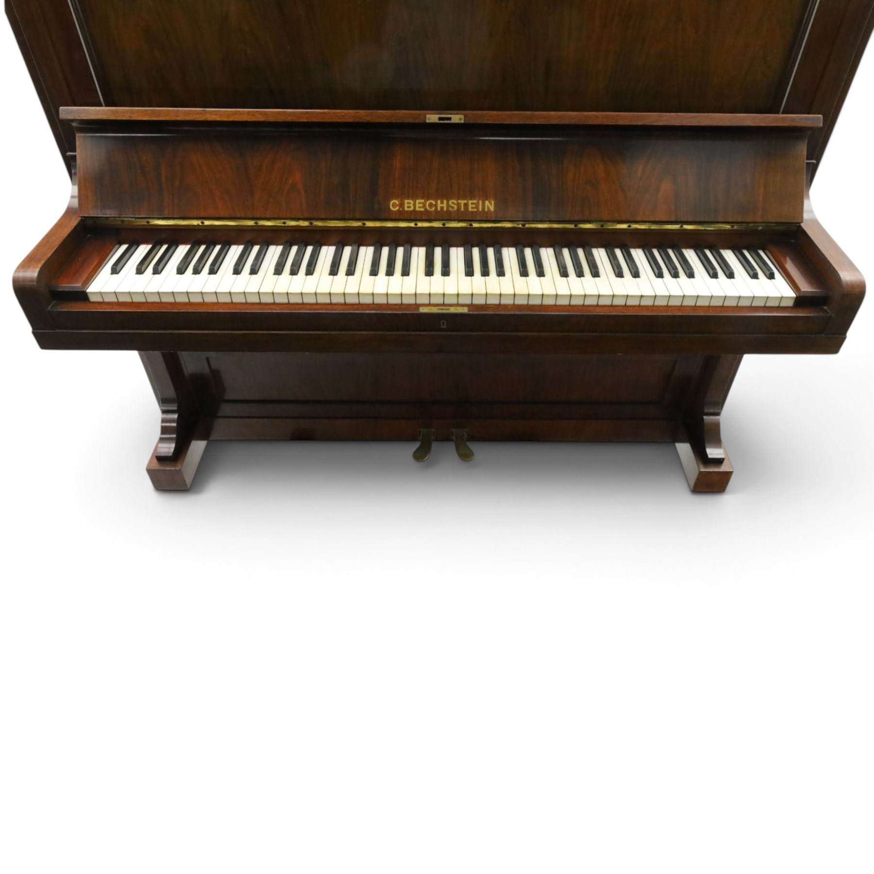 Edwardian C. Bechstein mahogany cased upright piano, with ivory keys and two pedals, serial no. 56533, H125cm, W146cm
This item has been registered for sale under Section 10 of the APHA Ivory Act