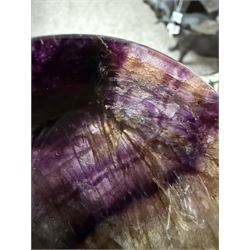 Derbyshire Blue John circular bowl, D6cm