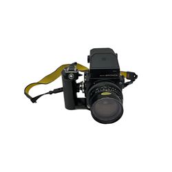Zenza Bronica ETRS medium format camera body, AE Finder-E Model II, Zenza Bronica Zenzanon MC '1:4 f-40mm' lens, Zenza Bronica Zenzanon MC '1:4.5 f-200mm' lens,  Zenza Bronica Zenzanon MC '1:2.8 f-75mm' lens, and two film backs
