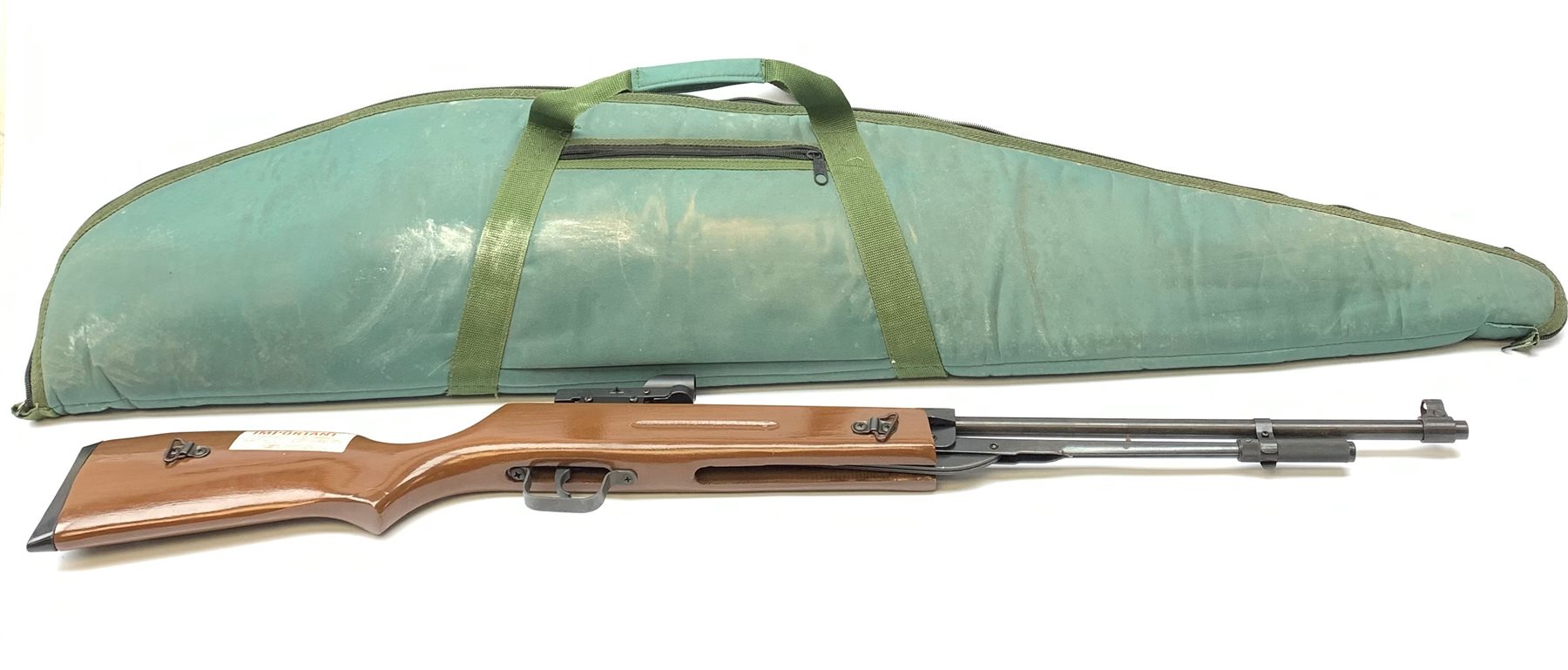 BAM .22 air rifle with under lever action and Daisy Electronic Point Sight L103cm overall; in gun slip case