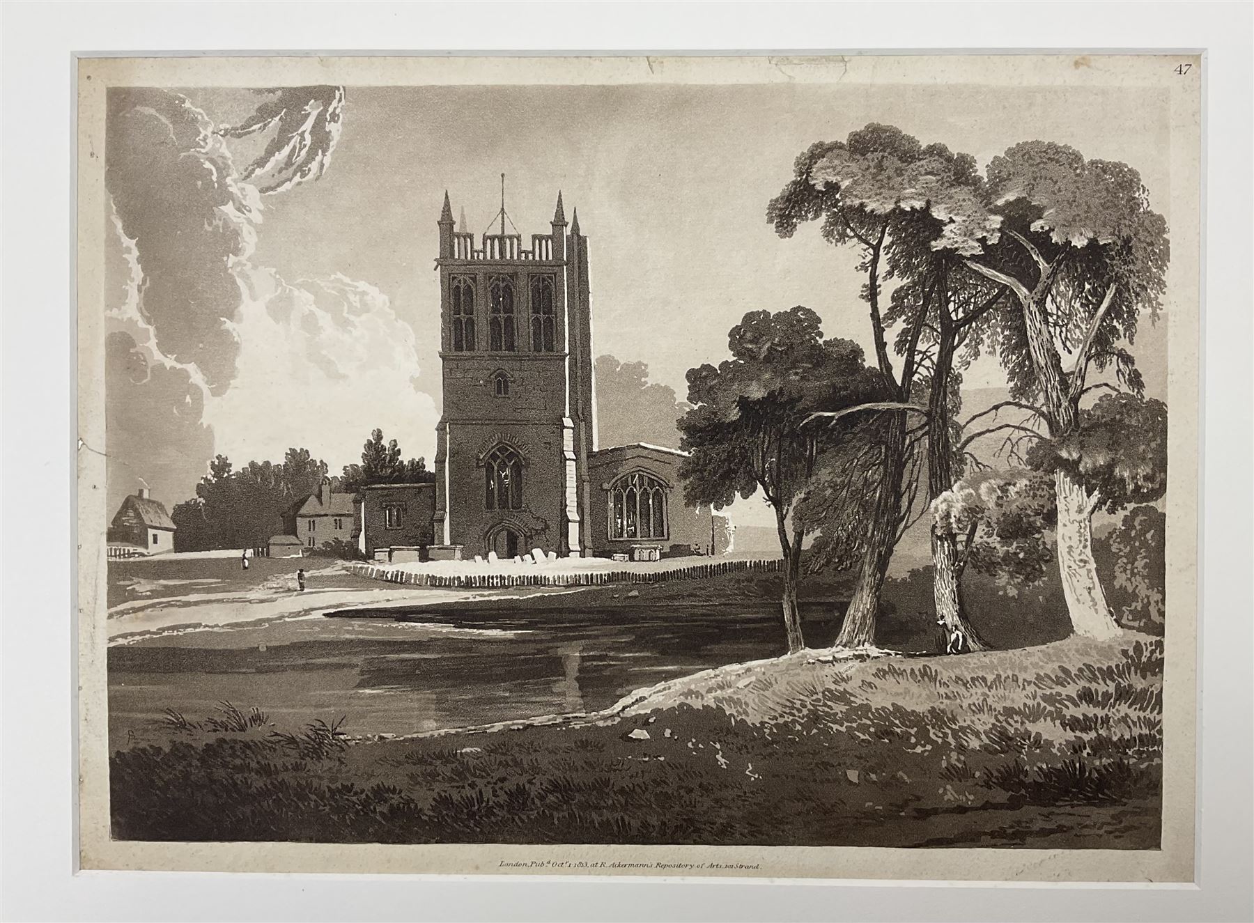 Samuel Prout (British 1783-1852): 'Rudiments of Landscape in Progressive Studies. Drawn, and Etched in Imitation of Chalk', collection of soft ground etchings pub. Rudolph Ackermann c.1813, each 36.5cm x 26cm, each mounted and bound in two bespoke folios