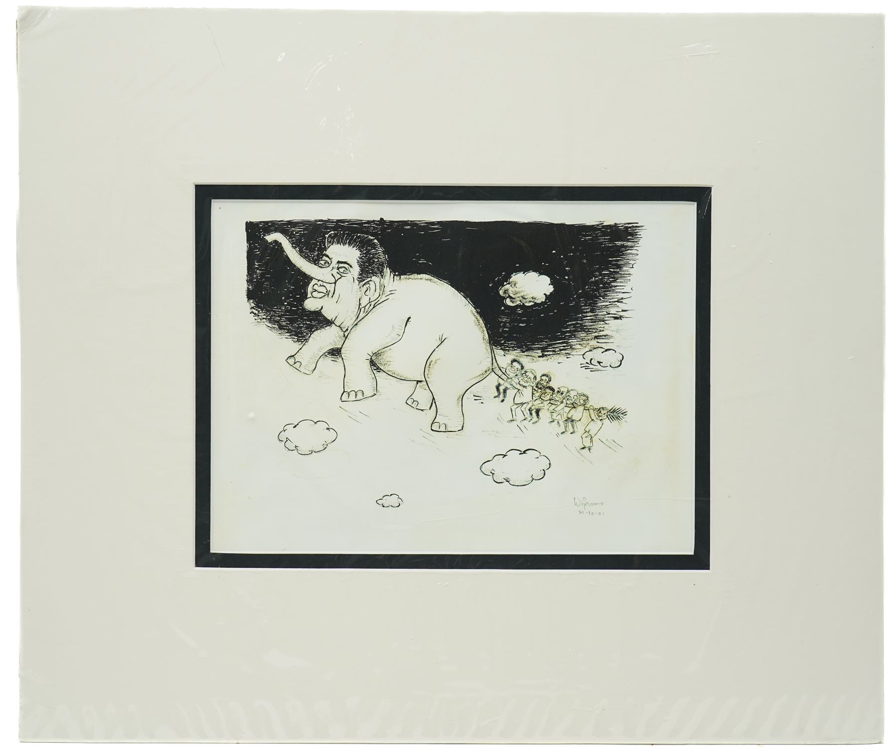 W R Wijesoma (Sri Lankan 1925-2006): Political Satire and 'Separatism & Concessions', pair monochrome prints signed in the plate 29cm x 41cm (unframed) (2)
Notes: W. R. Wijesoma was one of Sri Lanka’s most important political cartoonists, active for over three decades; these are final cartoon versions from which published newspaper or other printed edition art was taken.