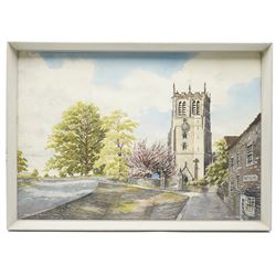 Robert Hughes (English School 20th Century): 'Springtime at St. Gregory's - Bedale - Yorks', signed and dated 1973, 39cm x 59cm