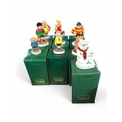 Ten Robert Harrod The Beano Dandy Collection figures including Rasher, Bully Beef, Spotty and Plug