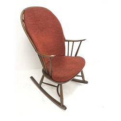 Ercol Golden Dawn elm chairmakers rocking chair, W60cm 