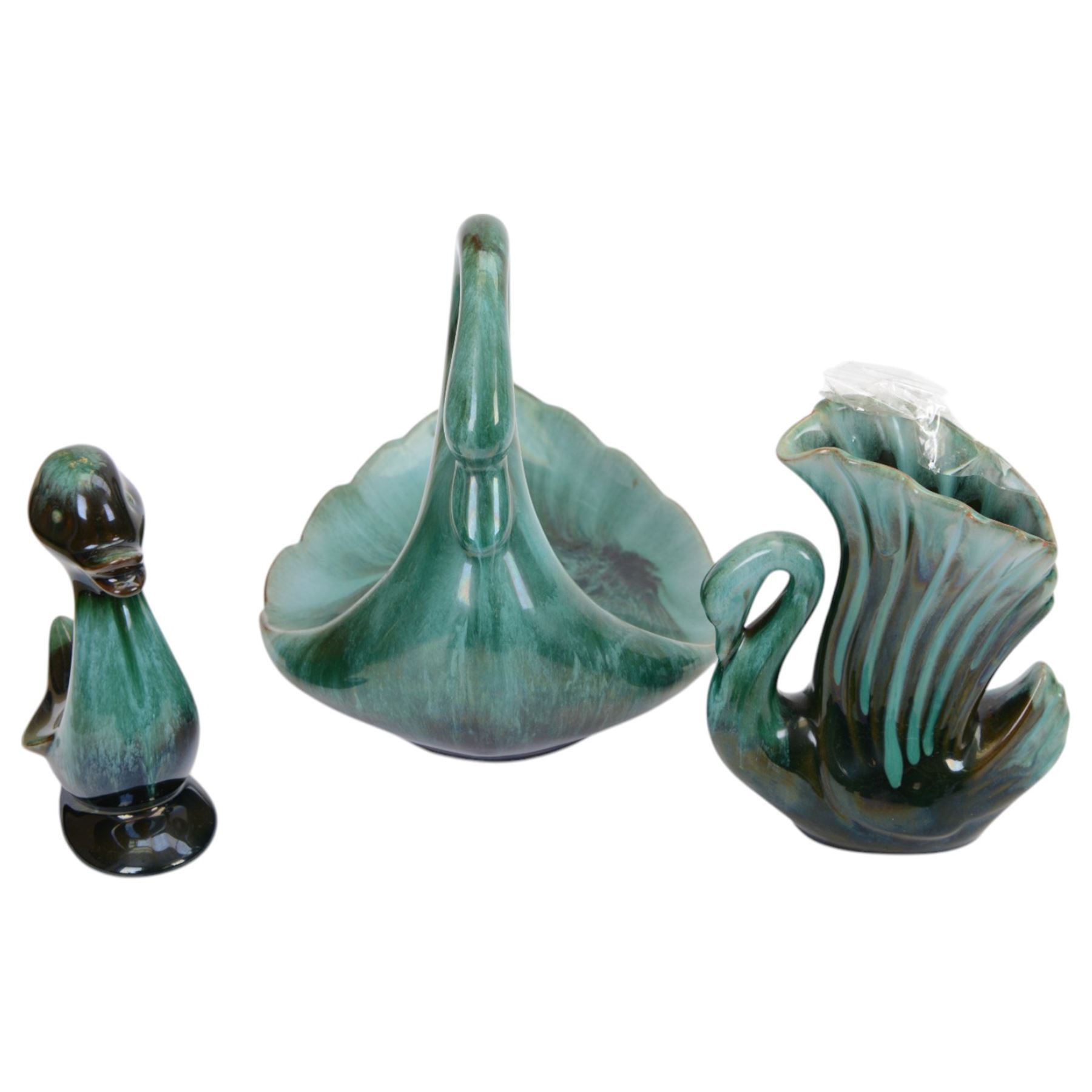 Collection of Blue Mountain Pottery, including owls, buffalo, deer etc, together with Poole Pottery Dolphins, owls frog etc 