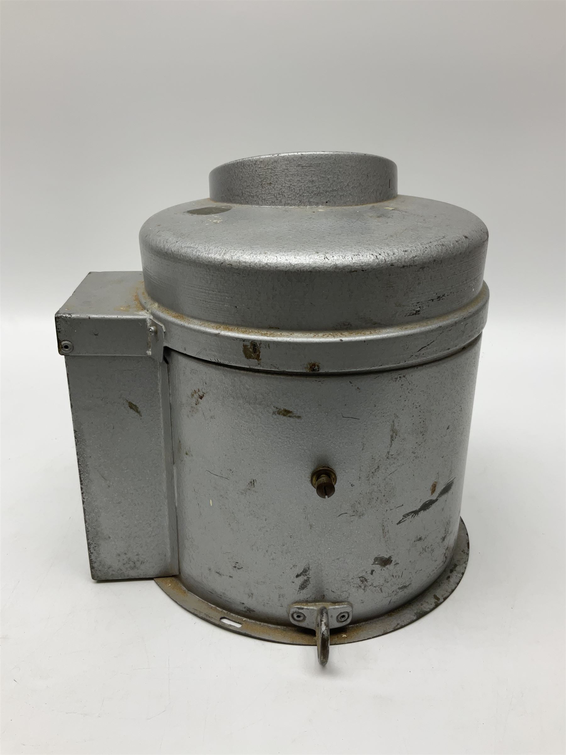 Ship's lifeboat gimble compass in binnacle, with plaque 'Bergen Nautik Instrumentfabrikk ..... Norway. Type BN25COL No.770559' 