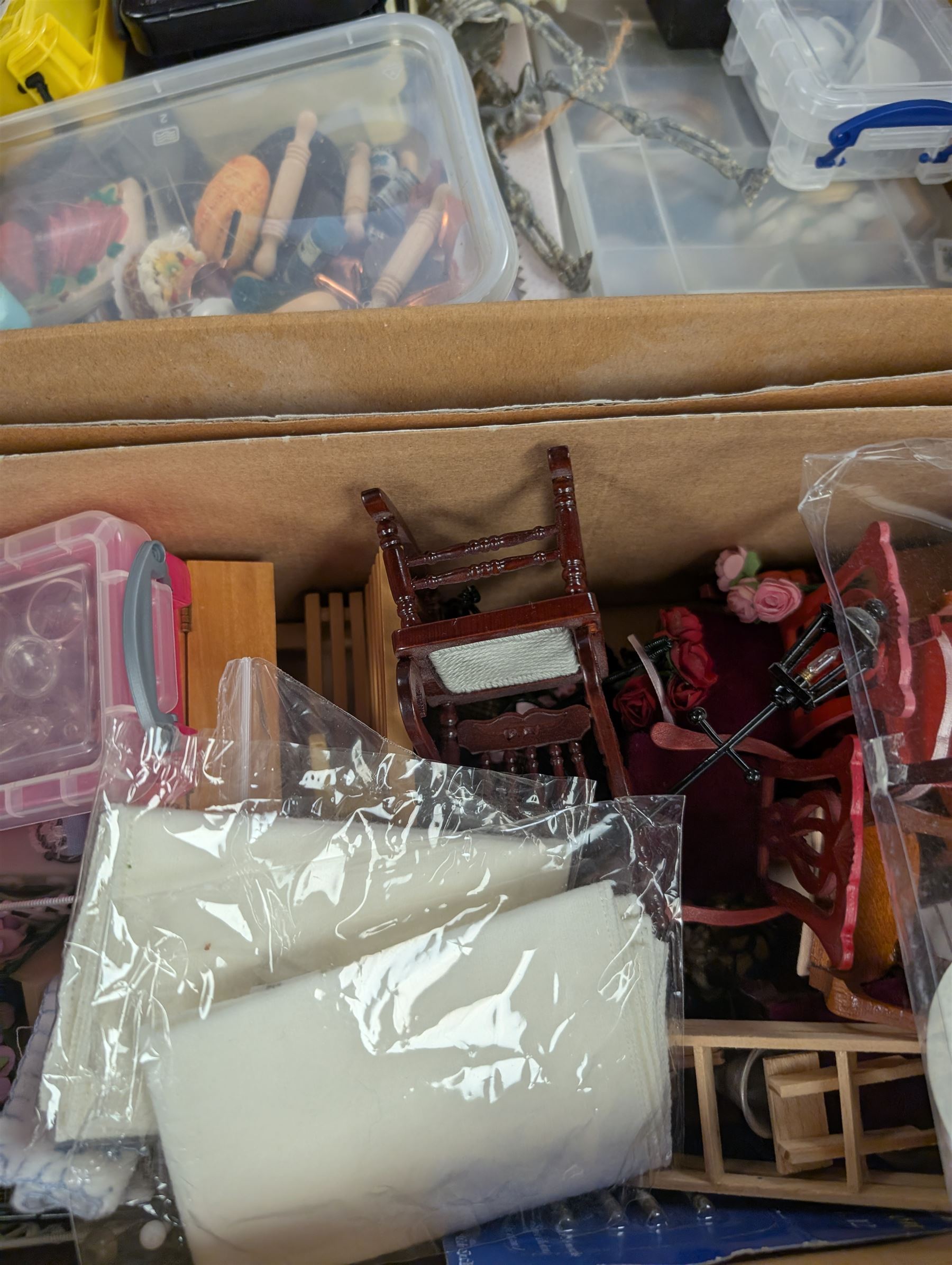 Burton Toys 'Caroline's Home' dolls house and a collection of dolls house furniture and accessories