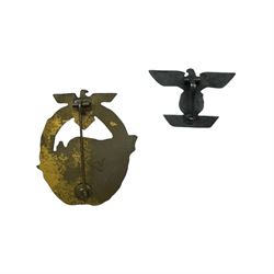 Reproduction WWII Third Reich Nazi German Kriegsmarine e-Boat / fast attack craft war badge, H6cm and First Class Iron cross bar