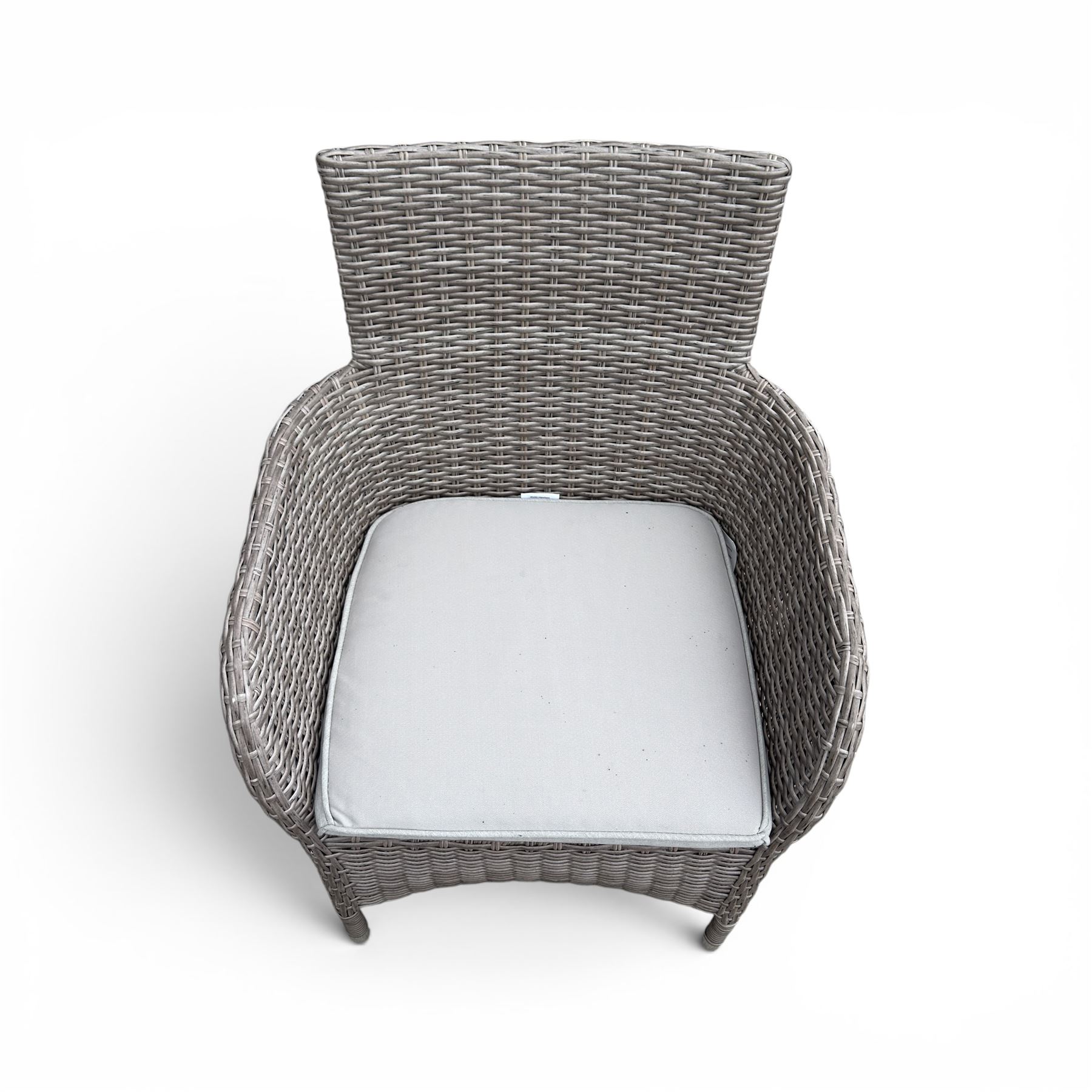LG Outdoor - rattan bistro set, comprising two armchairs and table with tempered glass top