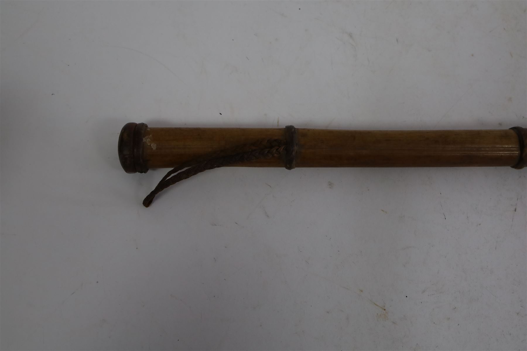 WWI trench club or cosh, with leather strap, L40cm
