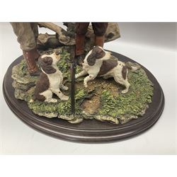 Four Country Artists figures, comprising Shooting figure group by K.Sherwin, Gun dog figure group, First Brace - Labrador and First Brace - Springer, largest H35cm 