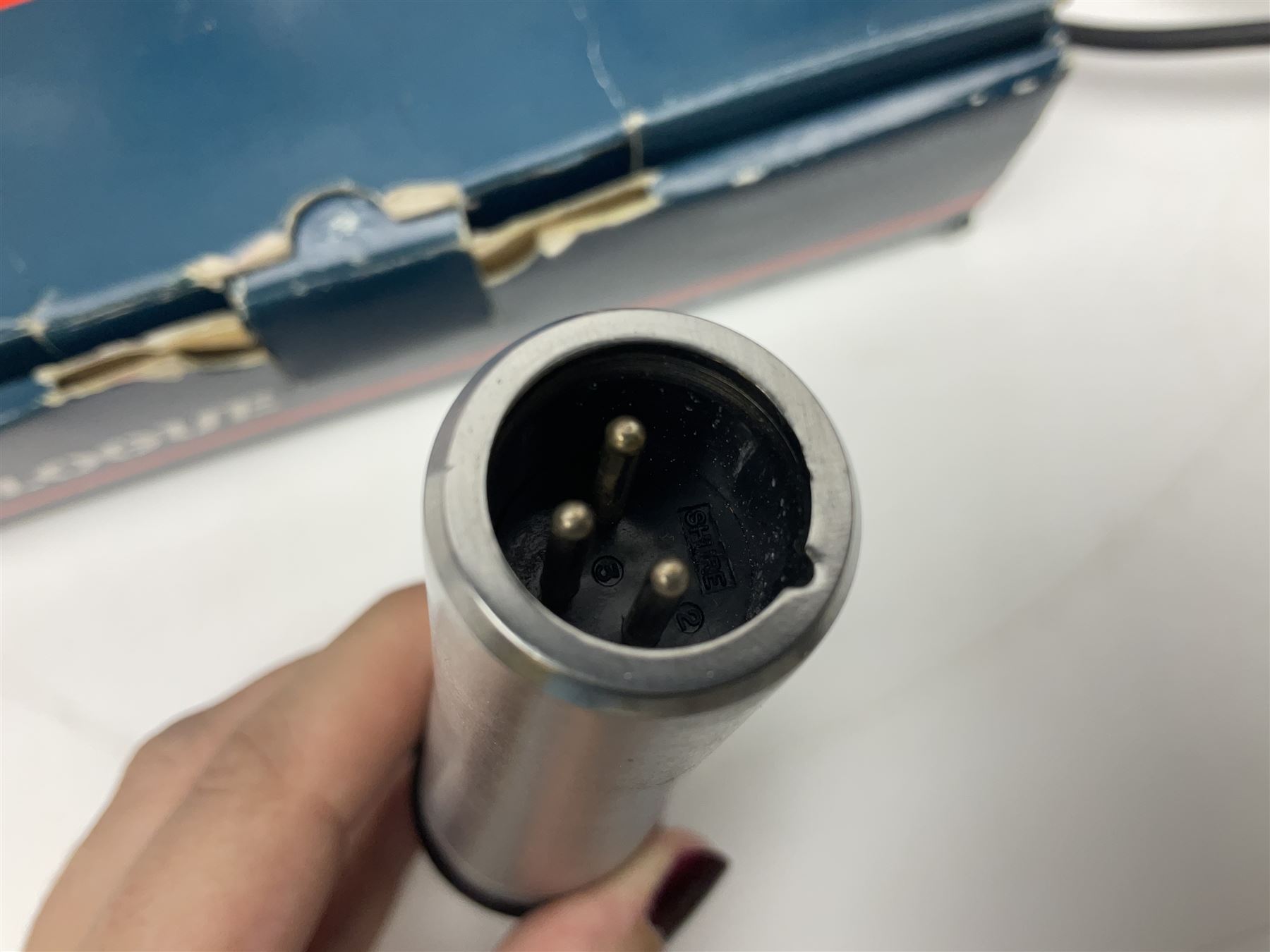 Shure SM58 Dynamic microphone; in original bag with paperwork; Shure Prologue 10H-LC Dynamic microphone; boxed; each with cable and tubular chrome adjustable stand (4)