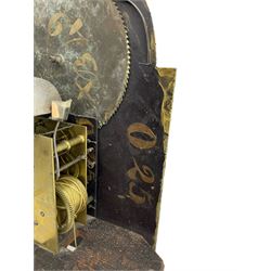 John Bancroft of Scarborough - a fine late George III 8-day mahogany longcase clock, with an elaborate pagoda pediment, brass ball and eagle finials and oval conch shell inlay, break arch hood door flanked by reeded pilasters with brass Corinthian capitals, trunk with inlaid canted corners and a break arch trunk door with 