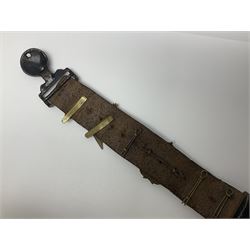 Scout's leather belt mounted with fifteen military cap/glengarry badges including Highland Light Infantry, Royal Marines, RA, RASC, Kings Own, West Riding Regiment etc; WW2 British Army sidecap dated 1941; pair of spats; two pairs of Home Guard cloth shoulder titles etc