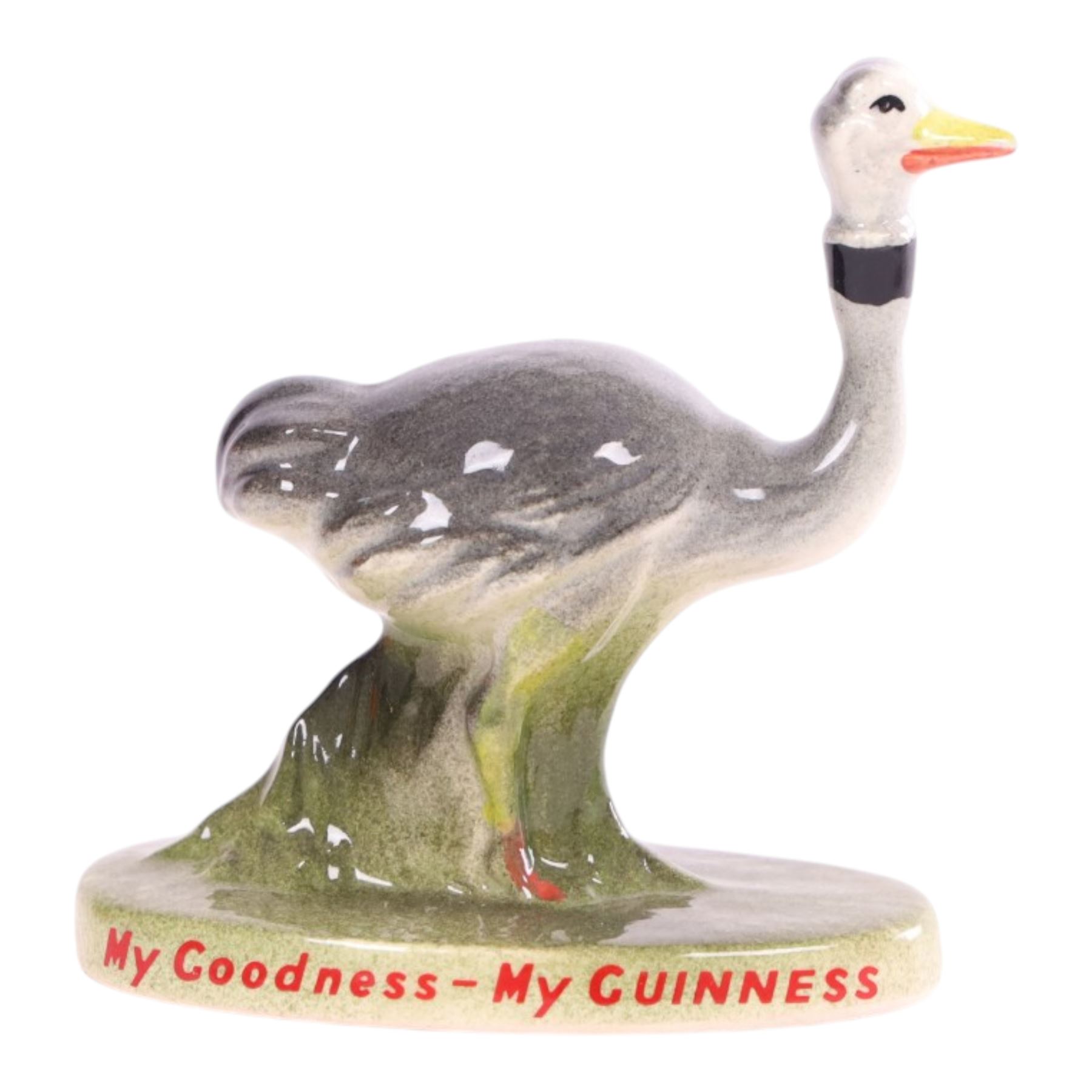 Guinness advertising by Carlton Ware, comprising Guinness for Strength man pulling a cart, My Goodness - My Guinness Ostridge  and Guinness for Strength Kangaroo 