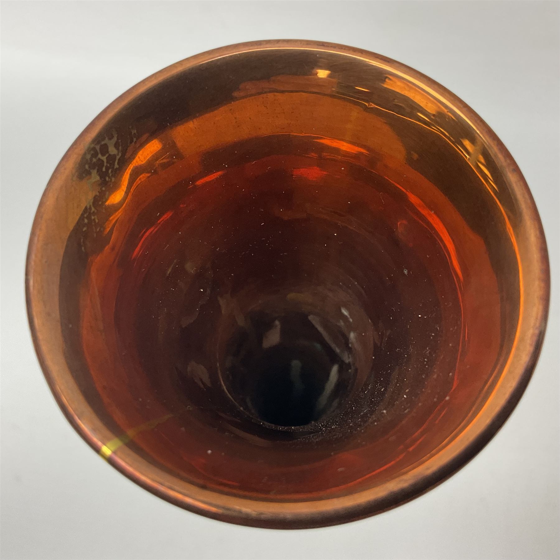 Late 19th century copper and silver plate hunting horn, stamped Swaine & Adeney London Proprietors of Kohler & Son Made in England, L23.5cm