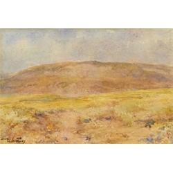  Moorland Landscape, watercolour signed and dated 1918 by James Ulric Walmsley (British 1860-1954) 17cm x 25cm  