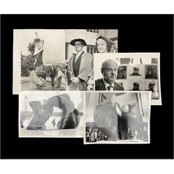 Five 1970s press photographs of Henry Moore and Barbara Hepworth