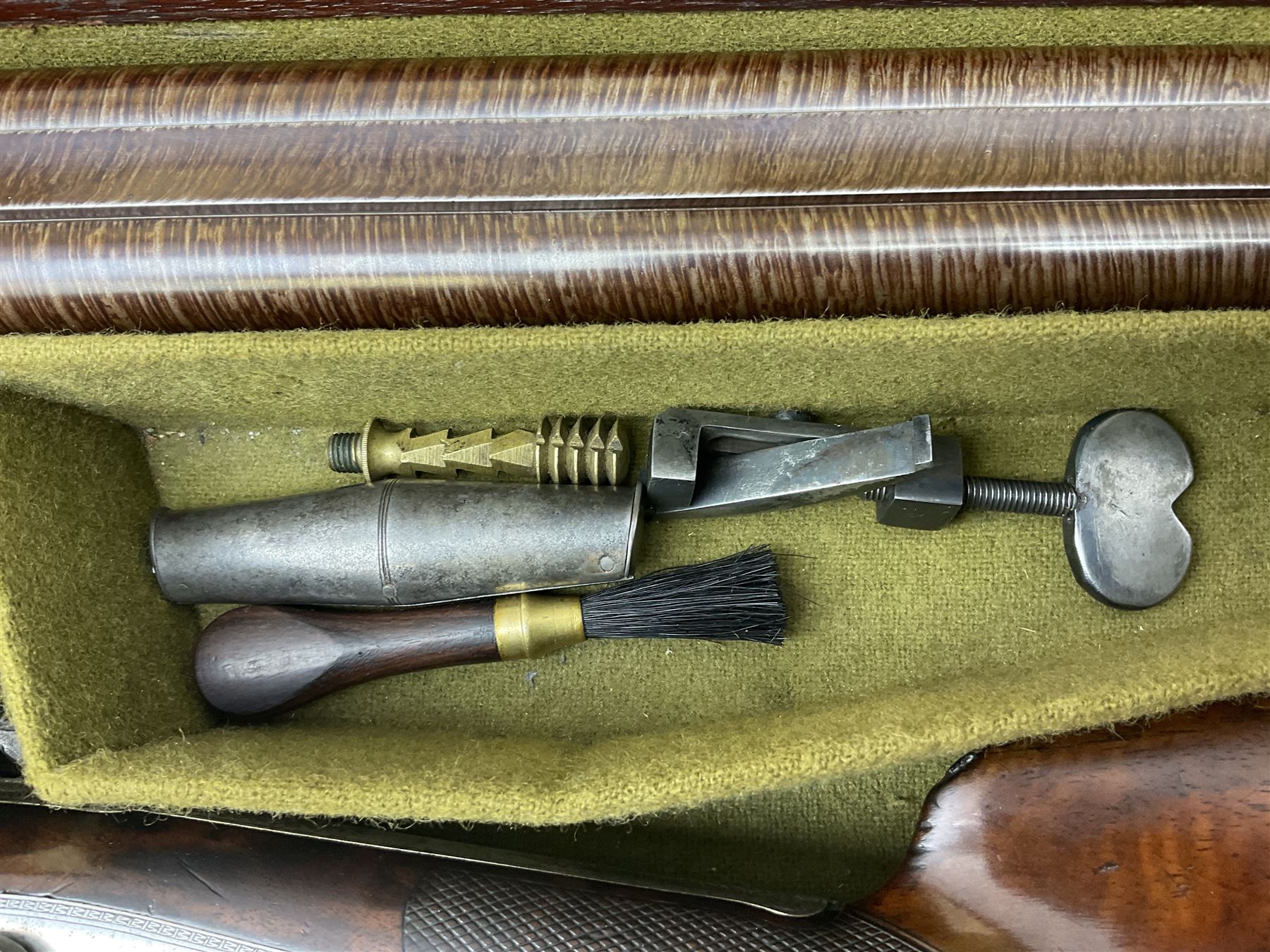 William Ling of London 15-bore double barrel side-by-side percussion shotgun, No.168, the 74cm (29