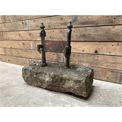 19th century cast iron boot scraper