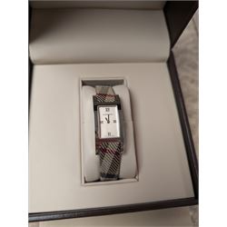 Ladies Burberry wristwatch model BU1015, boxed with instructions 
