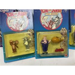 Fourteen carded action figures comprising Toy Story, X-Men Marvel Legends, Lord of the Rings, The Lost World Jurassic Park (2), The Secret Saturdays, Wallace & Gromit, Corgi Tom & Jerry (4), Flintstones, Lost in Space and Disney Infinity Cars; all in unopened blister packs; together with two boxed Robocop figures and carded James Bond car (17)