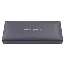 Georg Jensen 2013 Heritage Collection silver lapis lazuli pendant necklace, stamped, boxed 
