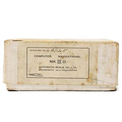 WWII R.A.F. navigational computer Mk III D by the Automatic Scale Company Ltd, boxed