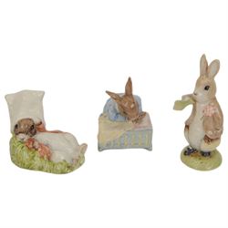 Collection of Royal Albert and similar Beatrix Potter figures, including Cottontail, Tommy Brock, John Joiner etc 