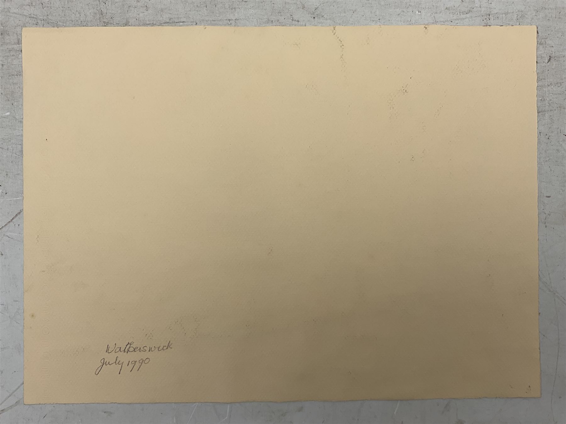 Jean Alexander (British 1911-1994): Views in Suffolk, comprising: 'Morning on the Shore - Aldeburgh July 1984', 'Sunshine on the Backwater - Aug '85 with Stephanie', 'Stormy Weather - High Sea near East Terrace Aug 1988', 'Walberswick - July 1990', 'Squally Weather near Bungay (outside Joan's house Broom Tuns) Jan 1990', 'Polzeath N. Cornwall - August 1989', and another untitled, watercolours, each signed, variously titled and dated verso, the titled 27.5cm x 37.5cm (unframed), the other 25cm x 27cm (mounted) (7)