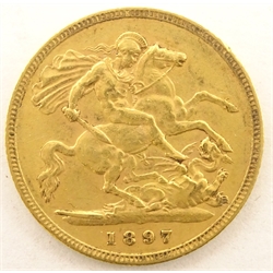  Queen Victoria 1897 gold half sovereign  