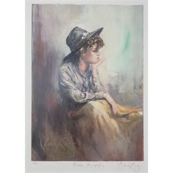 Gordon King (British 1939-): 'Hidden Thoughts', limited edition colour print signed titled and numbered 143/275 in pencil 61cm x 43cm with full margins (unframed)