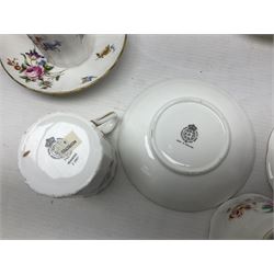 Royal Worcester Roanoke pattern coffee service, including coffee pot, coffee cans and saucers, milk and sugar bowl, together with Coalport Junetime pattern teacups and saucers