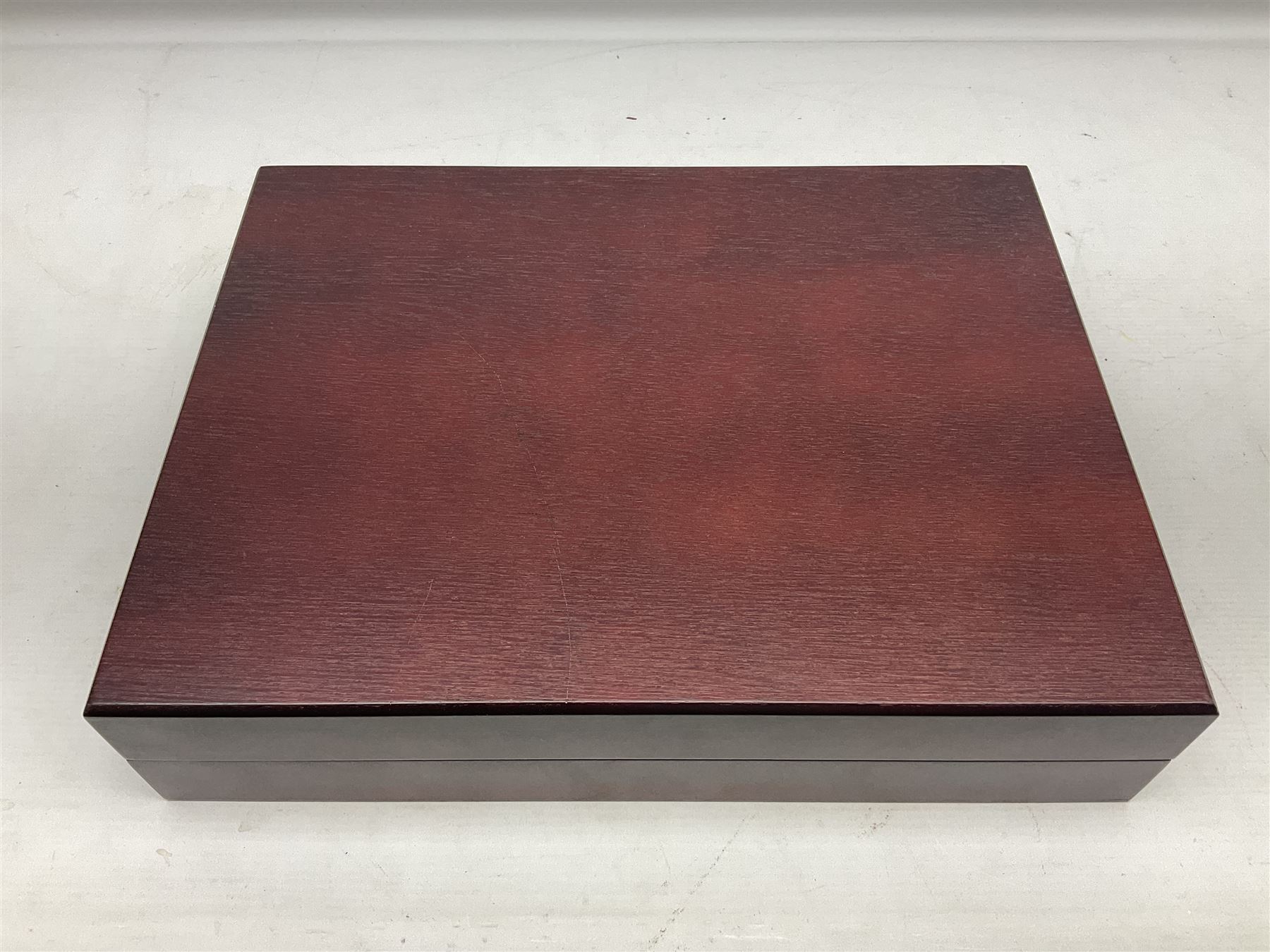 George Butler of Sheffield canteen of stainless steel cutlery in fitted case, W38cm