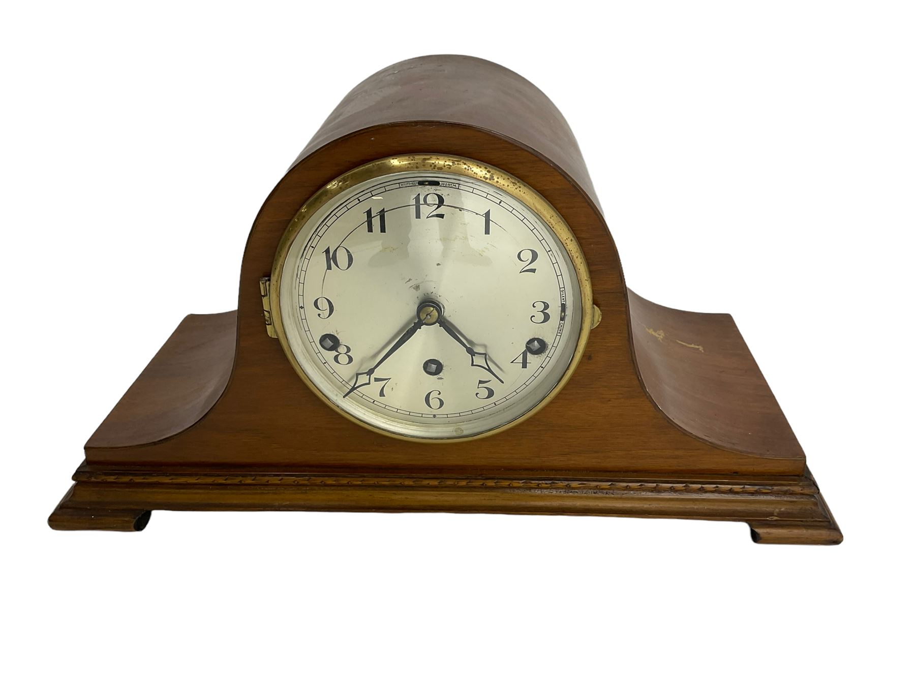 Mahogany cased Westminster chiming mantle clock and a 1950’s