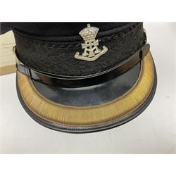 Officer's pattern peaked cap of the Green Howards, by Herbert Johnson, New Bond Street, London, in original box