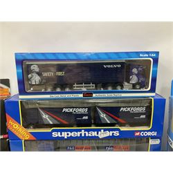 Corgi - sixteen 1:64 scale vehicles comprising ten Superhaulers; TY86650, TY86641, TY86661, TY86655, TY86652, TY87006, TY86605, TY87004, TY87002 and 59512; five Corgi Wheelz models comprising TY86636, TY86733, TY86815, TY87018, TY87019; with a further example from Saico 46601 (16)
