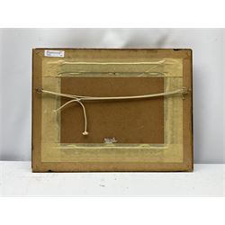 Vincent Selby (British 1919-2004): Village scene - Frosty Morning, oil on board signed 19cm x 29cm