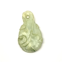 A carved Jade pendant, H7.5cm. 