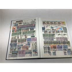 Great British and World stamps, including Trinidad and Tobago, Israel, Ireland, New Zealand, Jamaica etc, housed in various albums, folders and stockbooks, in one box