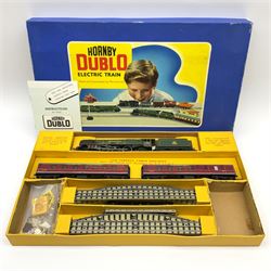 Hornby Dublo - three-rail set P22 'The Royal Scot' passenger train set with Duchess Class 4-6-2 locomotive 'Duchess of Montrose' No.46232, two coaches, track and spanner etc, boxed with instructions.
