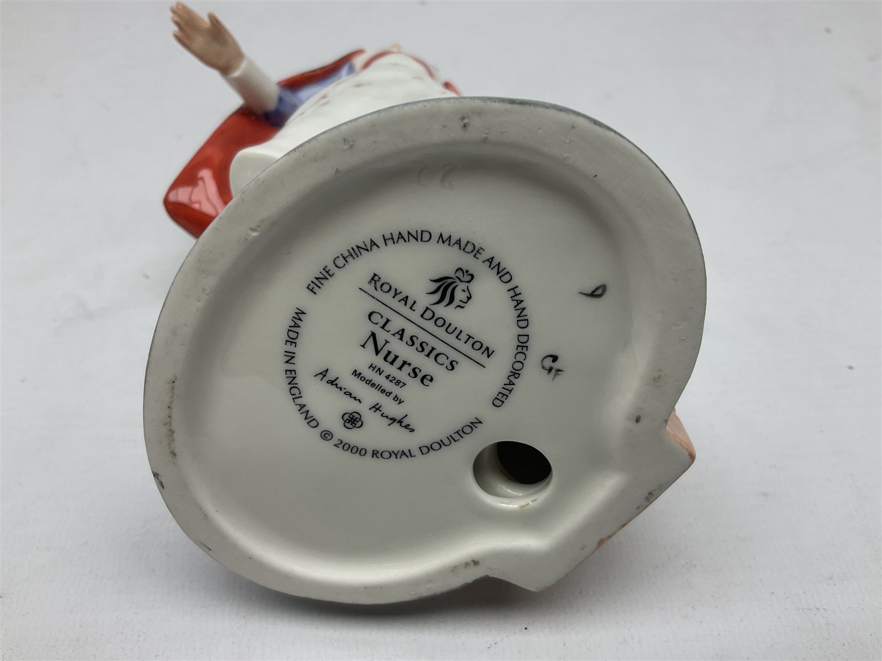 Royal Doulton figure, Nurse HN4287, modelled by Adrian Hughes, with printed mark beneath, H22cm