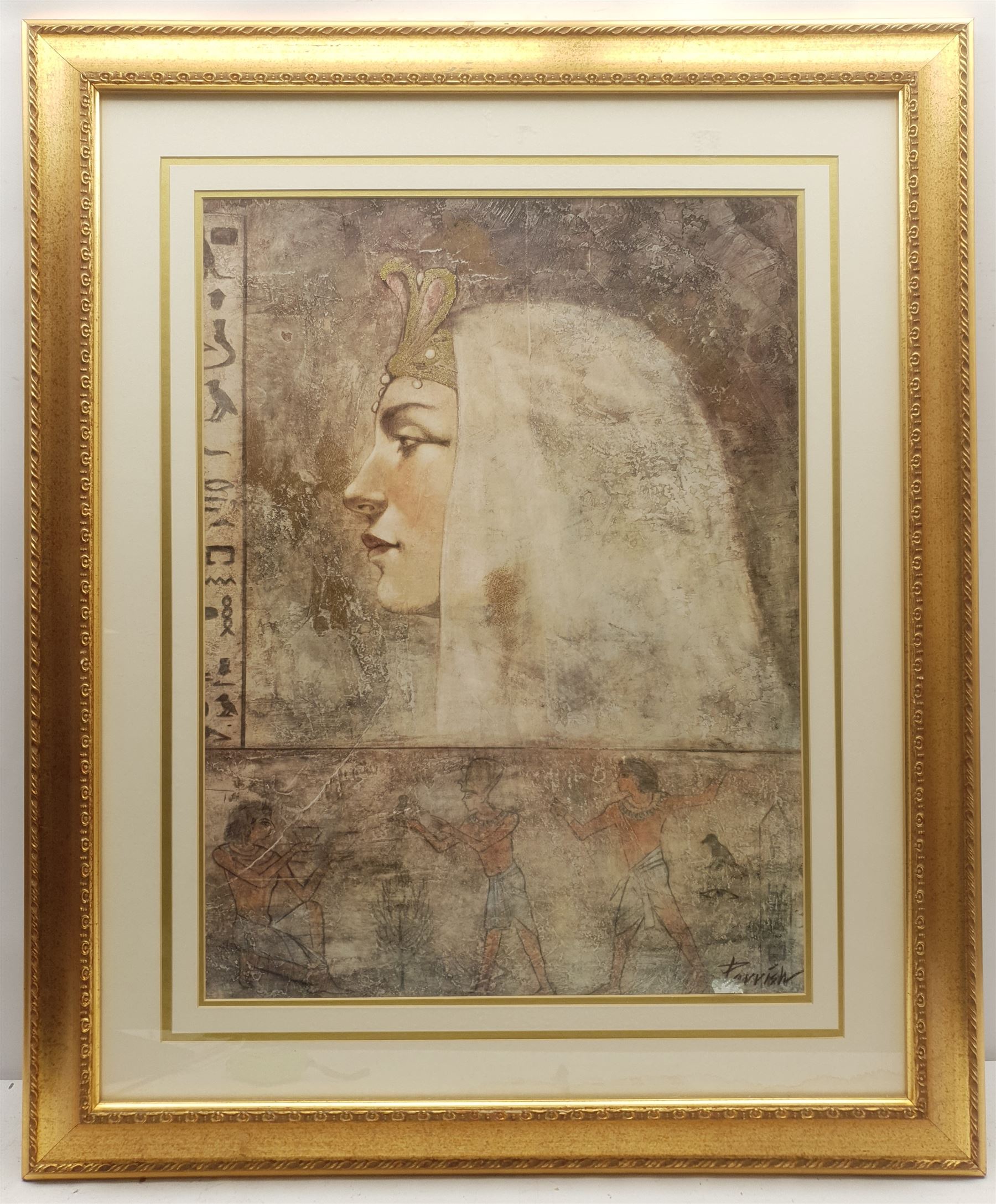 After John David Parrish (USA 1956-): 'Ramses' and 'Cleopatra', pair colour prints 59cm x 44cm